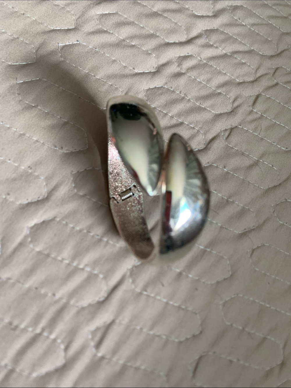 Silver-Tone Sculptural Women’s Bracelet